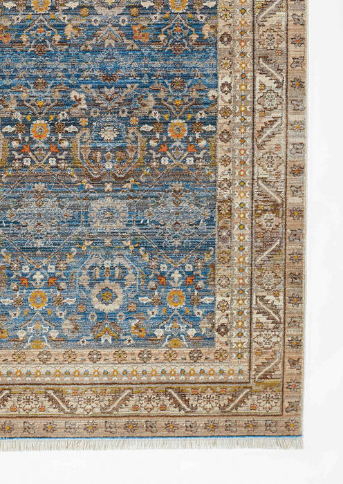Gianna Traditional 8'0\" x 10'0\" Area Rug in Blue Indoor Area Rug