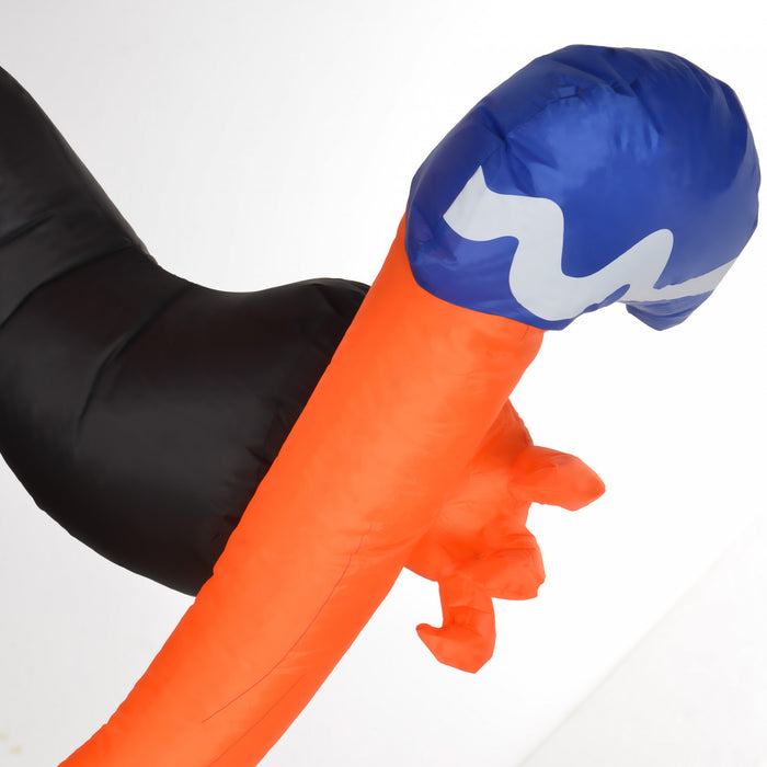 Homcom 10ft Halloween Inflatable Pumpkin Ghost With Hammer, Led Display