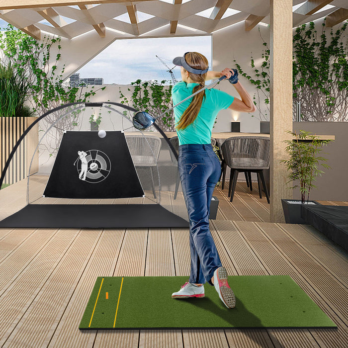 Costway 5 X 3 Ft Golf Hitting Mat Artificial Indoor Outdoor Turf Golf Training Mat 20 Mm