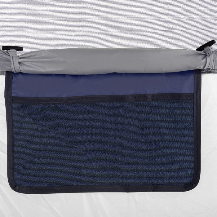 Outsunny Two Room Pop Up Shower Tent W/ Shower Bag, Floor, Carry Bag, Blue