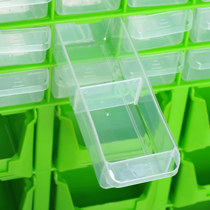 Durhand 39 Drawer Plastic Parts Storage Hardware And Craft Cabinet Green