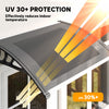 Outsunny Window Awning Door Canopy with Solid Panel, Transparent