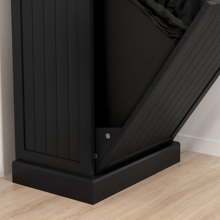 HOMCOM Tilt Out Trash Cabinet, Hidden Garbage Bin Cabinet with Drawer
