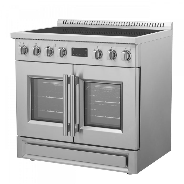 Forno Torino 36\" French Door Induction Range, Stainless Steel - FFSIN0950-36