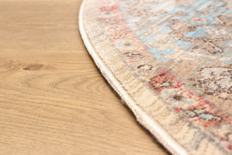 Bettina Traditional 5'0\" x Area Rug in Multi Indoor Area Rug