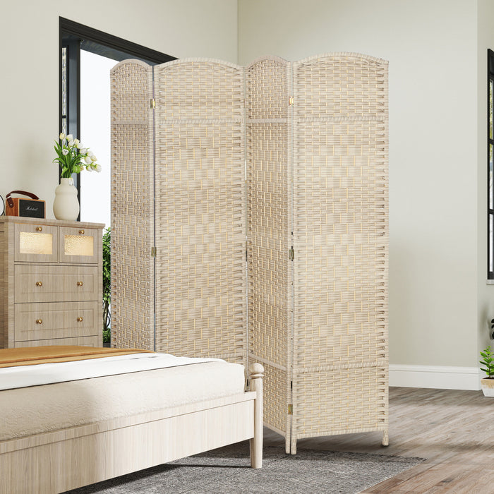 HOMCOM 6 Ft Folding Room Divider, Privacy Screen for Home Office Bedroom