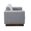 Caden 83 in. Textured Weave Fabric Sofa with Block Arms and Wood Legs - Grey | Caden 83 po. Canape en tissu tisse texture avec accoudoirs blocs et pieds en bois - Gris