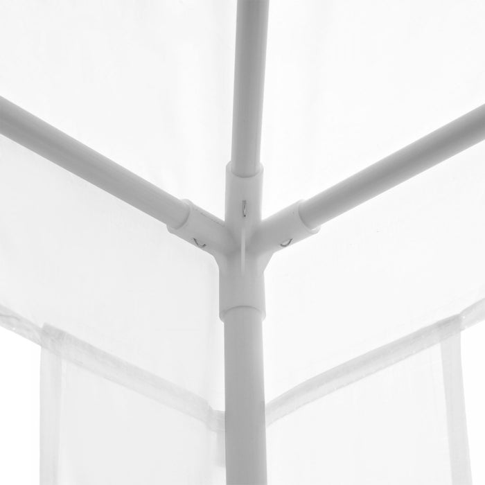 Outsunny 9' X 9' Party Tent Portable Gazebo Canopy For Weddings Parties Outdoor Sunshade With Dressed Legs, White