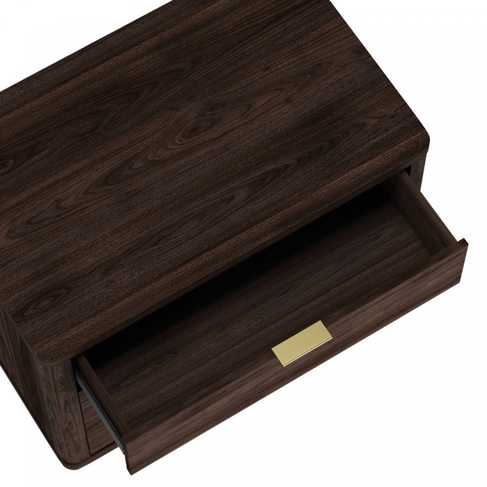 Evelyn Modern 32\" Nightstand in Brown (3-Drawer) - Set of 2