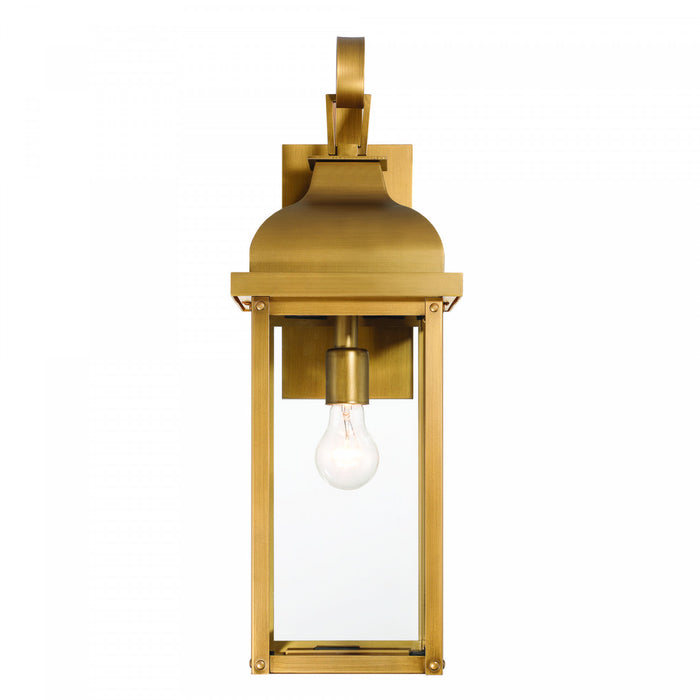 Madrid 1 Light Outdoor Wall Sconce 23.4\", Weathered Brass