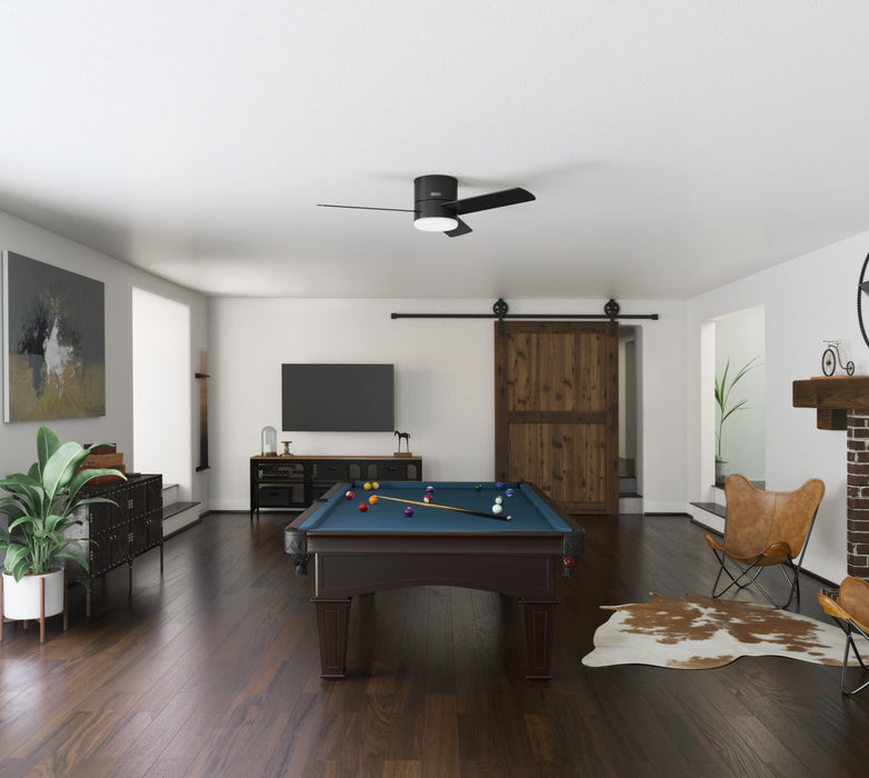 Minimus Ceiling Fan with Light Fixture - Black