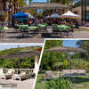 Costway 15FT Double-Sided Twin Patio Umbrella Sun Shade Outdoor Crank Market Base Coffee