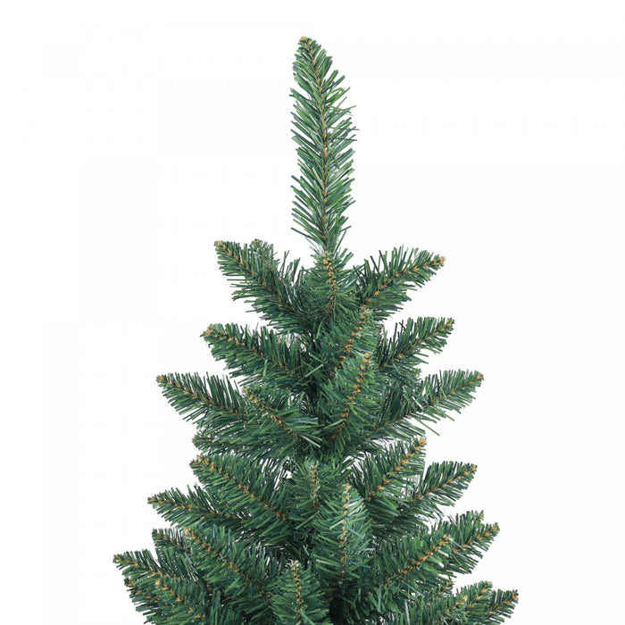 Homcom 6ft Tall Pencil Artificial Christmas Tree With Steel Base, Green