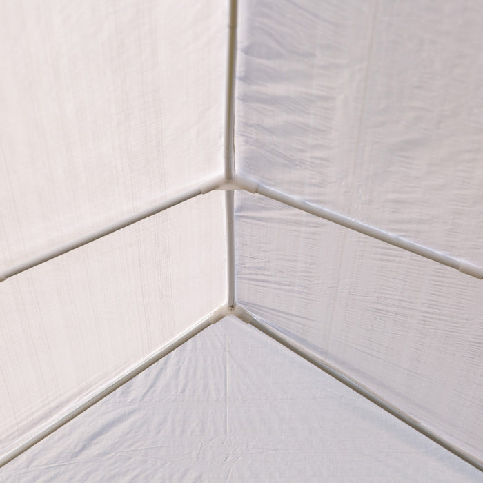 Outsunny 19'x9' Party Tent Gazebo Canopy Garden Sun Shade For Outdoor Event With Removable Mosquito Mesh Netting, White