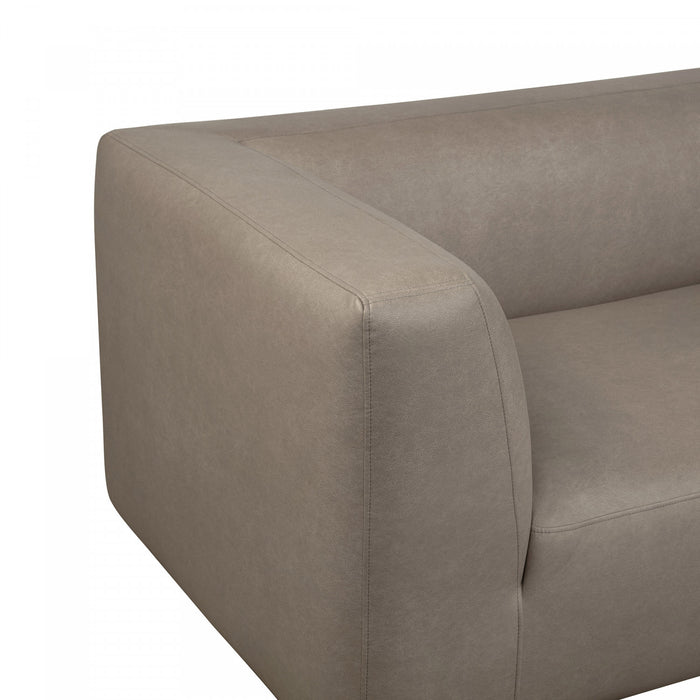 Lukas Contemporary Modern 89\" Upholstered Sofa in Taupe
