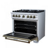 Forno Ambassador 36" Gas Range in White, 6 Sealed Burners, 5.2 Cu.Ft. Oven - FFSGS6299-36CPWHT | Cuisiniere a gaz Ambassador de 36 po, blanche, 6 bruleurs scelles, four de 5,2 pi³ – FFSGS6299-36CPWHT