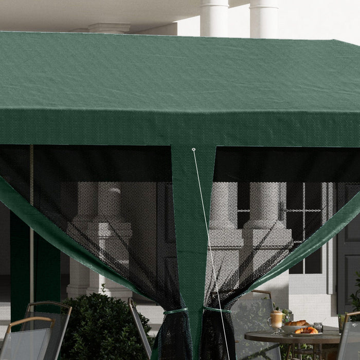 Outsunny 10' x 20' Party Tent, Outdoor Canopy Garden Sun Shade, Green