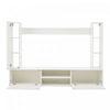 Zara 65 Inch Wall-Mounted TV Unit Set with Display Shelves, White | Zara Ensemble Meuble TV Mural 65 po avec Etageres d'Exposition, Blanc