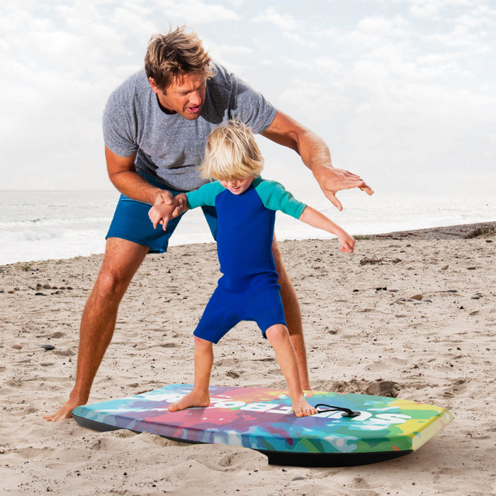 Costway 41\" Lightweight Body Board With Eps Core Xpe Deck Hdpe Bottom Crescent Tail Colorful