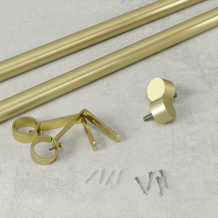 Umbra Cappa Gold Expandable 1\" Curtain Rod - 66\"-120\" 