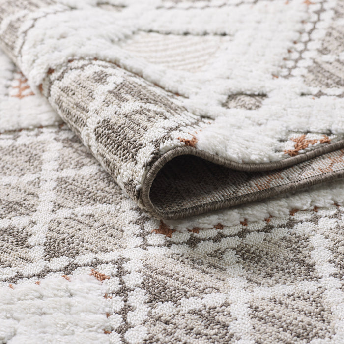 Quinto Twinkle Orange Shag Area Rug - 5'7\" x 7'3\"