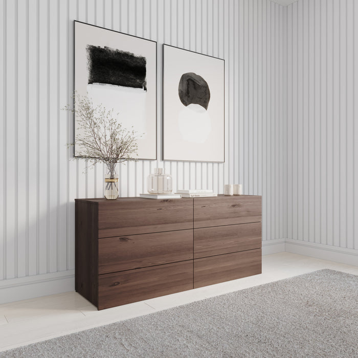 Nordika James 6-Drawer Dresser - Truffle