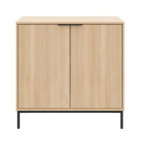 Nordika Slim 2-Door Storage Cabinet - Natural Blonde Oak 