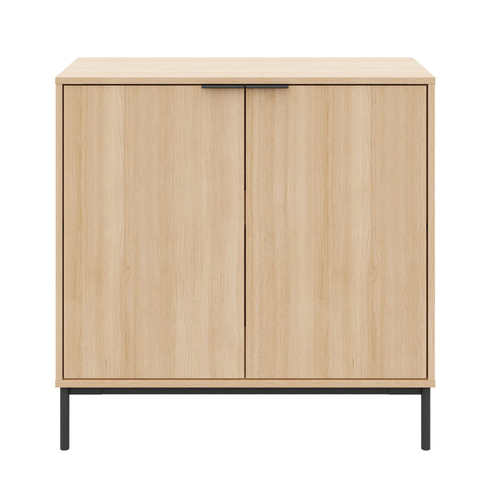 Nordika Slim 2-Door Storage Cabinet - Natural Blonde Oak