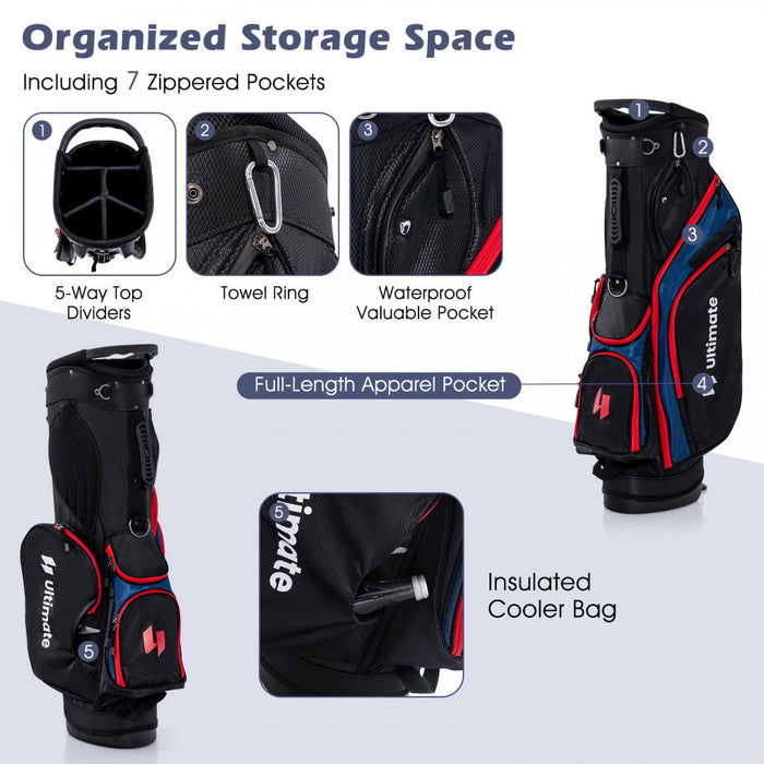 Ultimate Men's Complete Golf Club Set Golf Club Package Set Incl 460cc With Rain Hood Blue