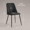 HOMCOM Dining Chairs Set of 4, Velvet Accent Chair, Black