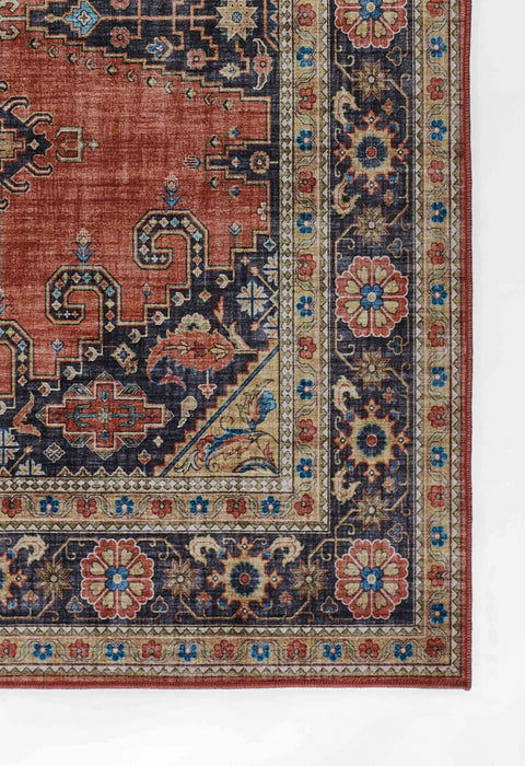 Tracy Traditional 6'0\" x 9'0\" Area Rug in Orange Indoor Area Rug