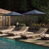 Costway 10 FT Solar Patio Umbrella with 96 LED Lights 35° Adjustable Tilt Vented Top Navy
