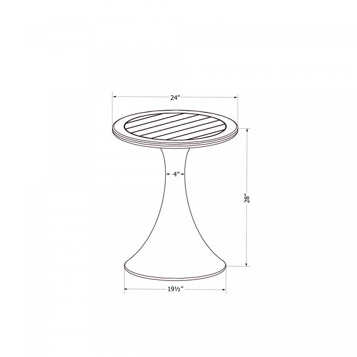 Dalya Patio Bistro Table - Dark Grey