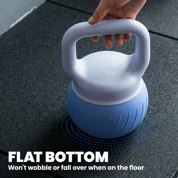 Soozier Soft Kettlebell, 22 lbs Kettle Bell with Anti-Slip Grip for Home Gym Weight Lifting and Strength Training, Blue
