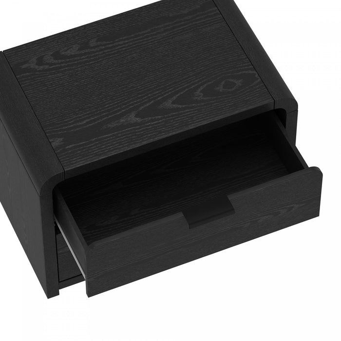 Grace Modern 28\" Nightstand in Black (2-Drawer) - Set of 2