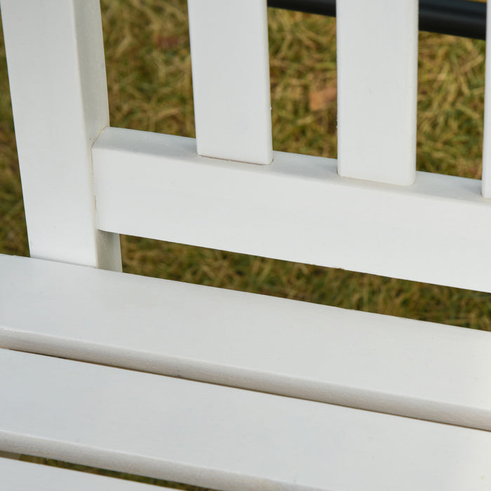 Outsunny 2-seater Porch Swing Outdoor Patio Swing Chair With Slatted Design