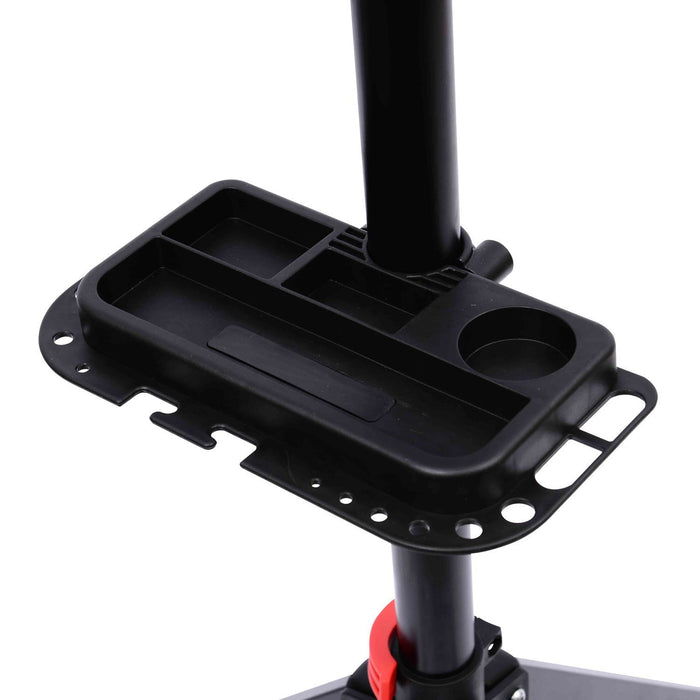Homcom Height Adjustable Bike Repair Stand, Foldable Home Bicycle Maintenance Rack With Quick Release And Tool Tray