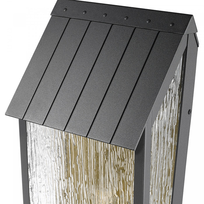 Point 2 Light 13.5\" Outdoor Wall Sconce, Black And Brass
