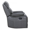 Marlow 37 in. Leather Match Swivel Glider Manual Recliner - Charcoal | Fauteuil inclinable manuel pivotant a mouvement coulissant Marlow de 37 po en cuir assorti - Charbon