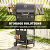 Outsunny 2-Burner Propane Gas Grill, 18000 BTU Outdoor BBQ Grill with Warming Rack, Shelf, Thermometer, Grease Cup, Barbeque for Backyard Patio, Black