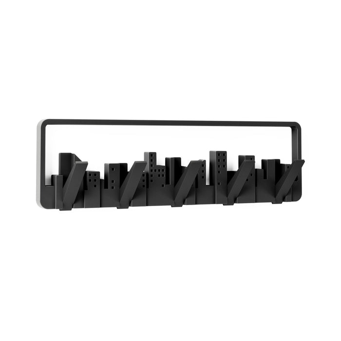 Umbra Modern Skyline Multi-Hook Coat Rack - Black