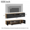 Oliver Wall-Mounted TV Cabinet with LED Lighting Storage,Black | Oliver meuble TV mural avec eclairage LED et rangement, noir