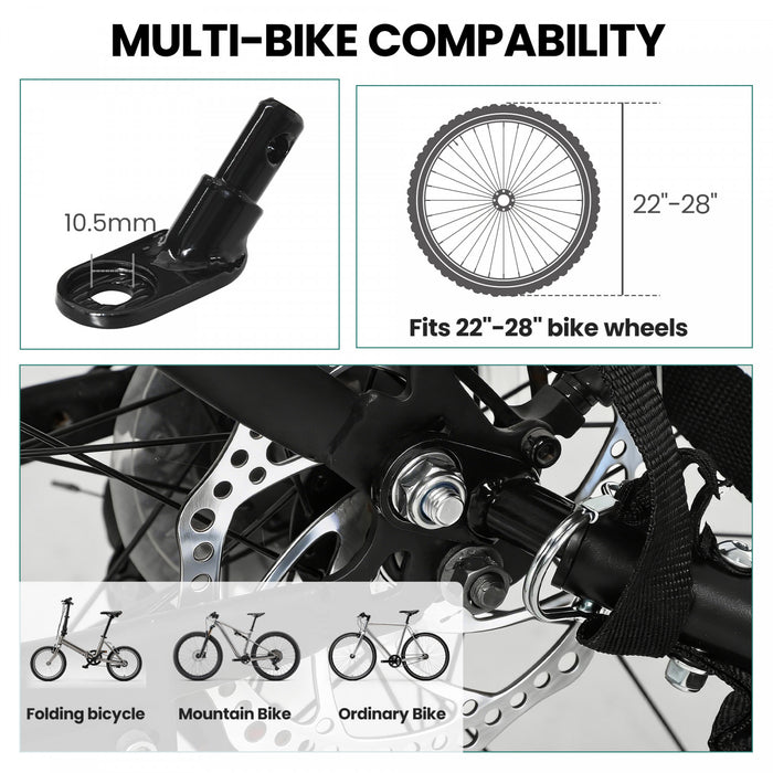 Soozier Bike Cargo Trailer, Bicycle Trailer with Quick Release 16\" Wheels