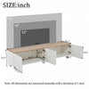 Nathan TV Stand with 4 Doors Large Storage,White | Nathan meuble TV – meuble avec 4 portes et grand espace de rangement, blanc