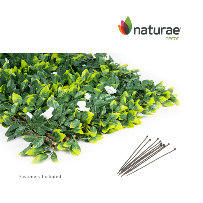 Willow Expandable White Rose Trellis - 40\" x 80\"