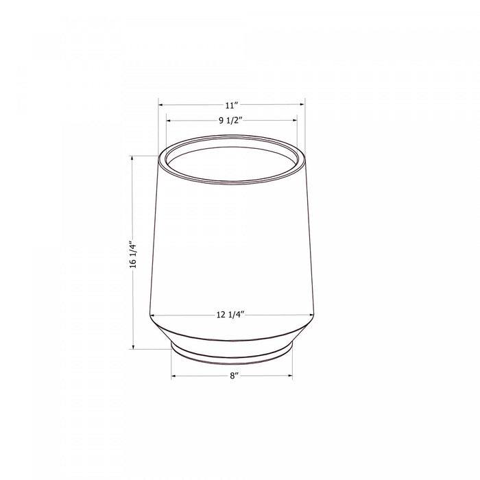 Dalya 16\" Planter - Greige