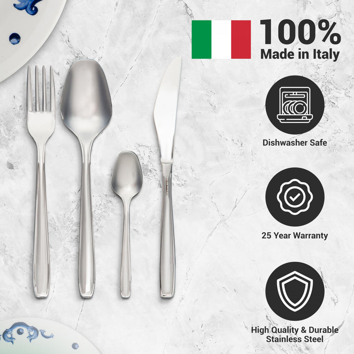 Arimi Sofia Italian Stainless Steel 24 Piece Flatware Set - Service For 6