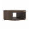 Alure Contemporary 36" Round Coffee Table in Walnut | Table basse ronde contemporaine Alure 36" en noyer