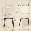 HOMCOM Dining Chairs Set of 4, Kitchen Chairs with Steel Legs, Cream White