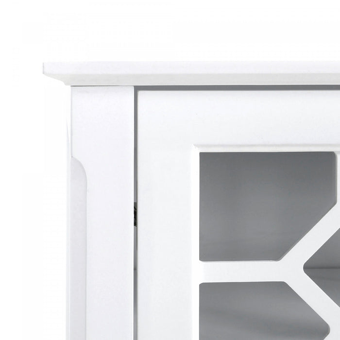 HOMCOM Sideboard Display Cabinet with 2 Glass Doors Adjustable Shelves